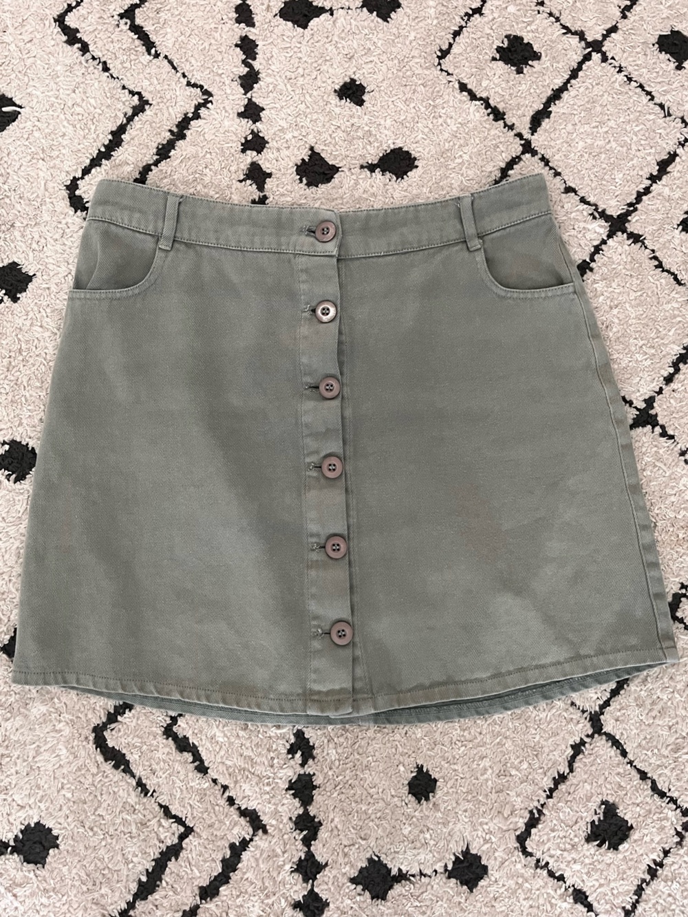 Jungmaven Sage Green Mini Skirt